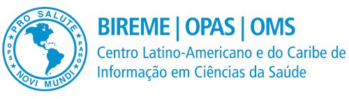 Logo do Centro Latino-Americano e do Caribe de Informação em Ciências da Saúde (BIREME/OPAS/OMS)